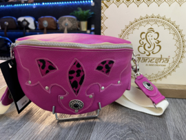 Ganesha - Fanny Pack hot pink Buidelriem met een zwarte stenen