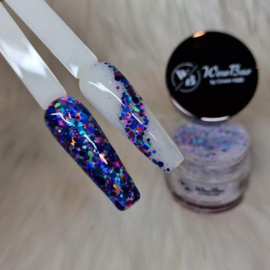 WowBao Nails acryl poeder Glitter nr 597 Glint of Joy 28g