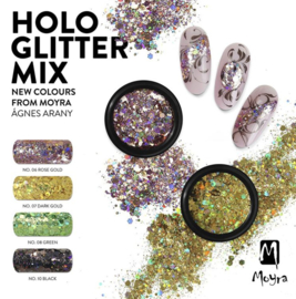 Moyra Rainbow Holo Glitter Mix Black 10