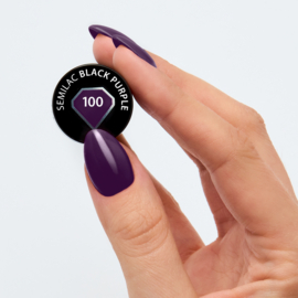 Semilac gelpolish 100 Black Purple 7ml