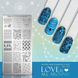 Moyra Mini Stempel Plaat 113 Love is all around