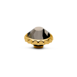 Melano Vivid Cap Steentje Goudkleurig Black Diamond 11mm