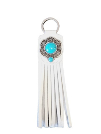 Ganesha - Sleutelhanger Franje SnowWhite met turquoise steen