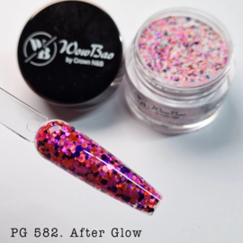 WowBao Nails acryl poeder Glitter nr 582 After Glow 28g