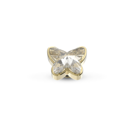 Melano Twisted Butterfly Steentje Goudkleurig Crystal