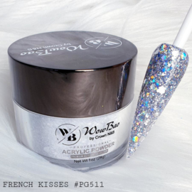 WowBao Nails acryl poeder Premium Glitter nr PG511 French Kisses 28g