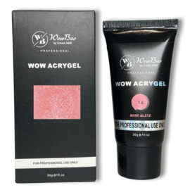 WowBao Nails Acrygel Rose Glitz 14 30g