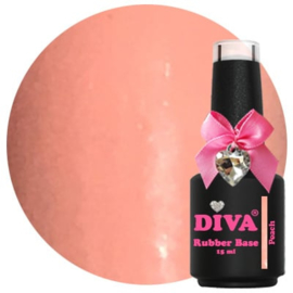 Diva Gellak Rubber Base Coat Peach 15 ml