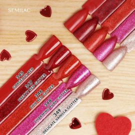 Semilac gelpolish 348 Charming Ruby Glitter 7ml
