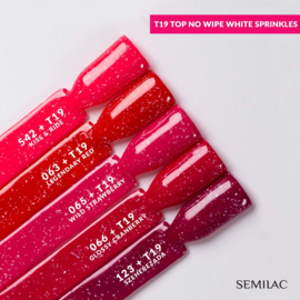 Semilac Top No Wipe White Sprinkles T19 7ml