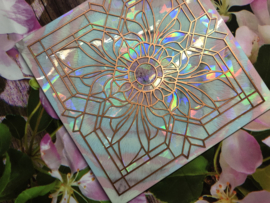 Handgemaakte suncatcher tray holografisch pastel