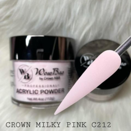WowBao Nails acryl poeder shimmer 212 Crown Milky Pink 56g