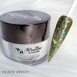 WowBao Nails acryl poeder Premium Glitter nr PG507 Prince 28g