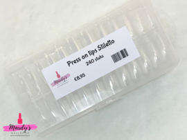 Press on tips Stiletto clear 240st.