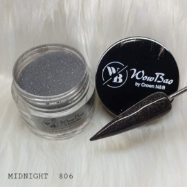 WowBao Nails acryl poeder Glitter nr 806 Midnight 28g