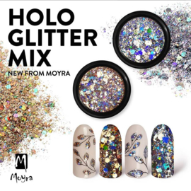 Moyra Rainbow Holo Glitter Mix Silver