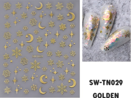 Nagelsticker SW-TN029 goud