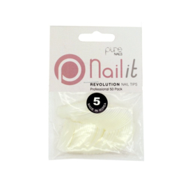 Pure Nails Tips Natural Half Well Revolution Refill 50st.