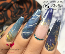 WowBao Nails acryl poeder Glitter nr 803 Armour 28g