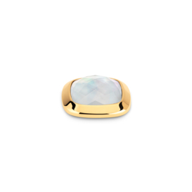 Melano Kosmic Pearl Facet Square Steen Goudkleurig 22mm