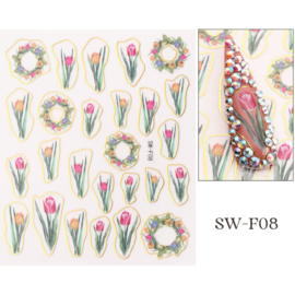Nagelsticker tulpen SW-F08