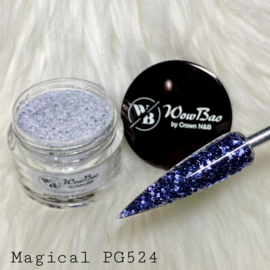WowBao Nails glitter acryl poeder nr 524 Magical 28g