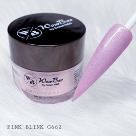 WowBao Nails acryl poeder Shimmer nr G662 Pink Blink 28g