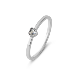 Melano Friends Amour CZ Ring Zilverkleurig Crystal