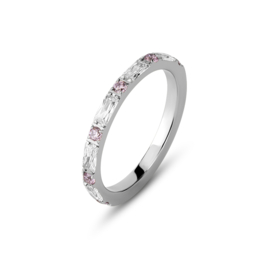 Melano Friends Ava Ring Zilverkleurig Pink