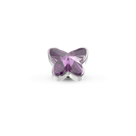 Melano Twisted Butterfly Steentje Zilverkleurig Amethyst