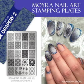 Moyra Stempel Plaat 43 Damask Drapery 2