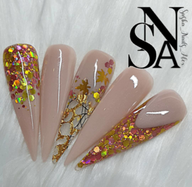 WowBao Nails acryl poeder Premium Glitter nr PG517 Honeydew 28g