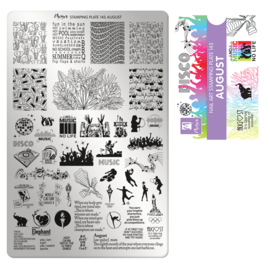 Moyra Stamping Plate 145 August+ Gratis Try-on plate Sheet