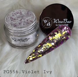 WowBao Nails acryl poeder Glitter nr 556 Violet Ivy 28g