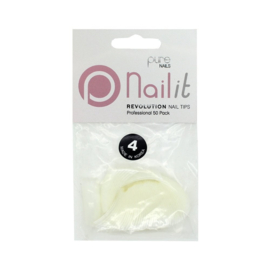 Pure Nails Tips Natural Half Well Revolution Refill 50st.