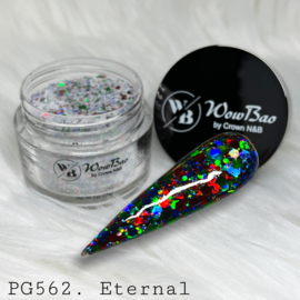 WowBao Nails acryl poeder Glitter nr 562 Eternal 28g