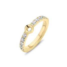 Melano Twisted Crystal Ring Goudkleurig