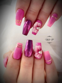 3D nailart bloem acryl 024