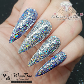 WowBao Nails acryl poeder Premium Glitter nr PG511 French Kisses 28g