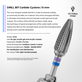 Victoria Vynn Drill Bit Carbide Cyclone / 6 mm