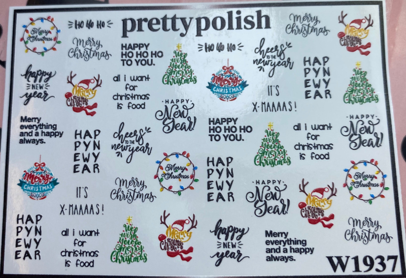 Pretty Polish | Slider | Waterdecal W1937 - Kerst