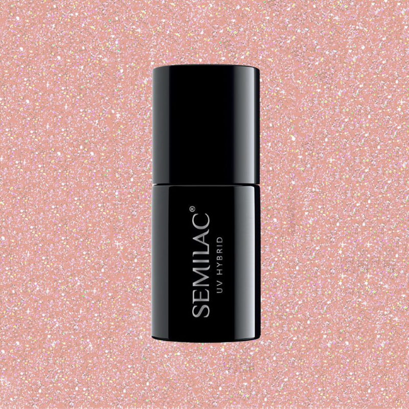 Semilac Extend 5 in 1 804 Glitter Soft Beige (rubber base)  7ml