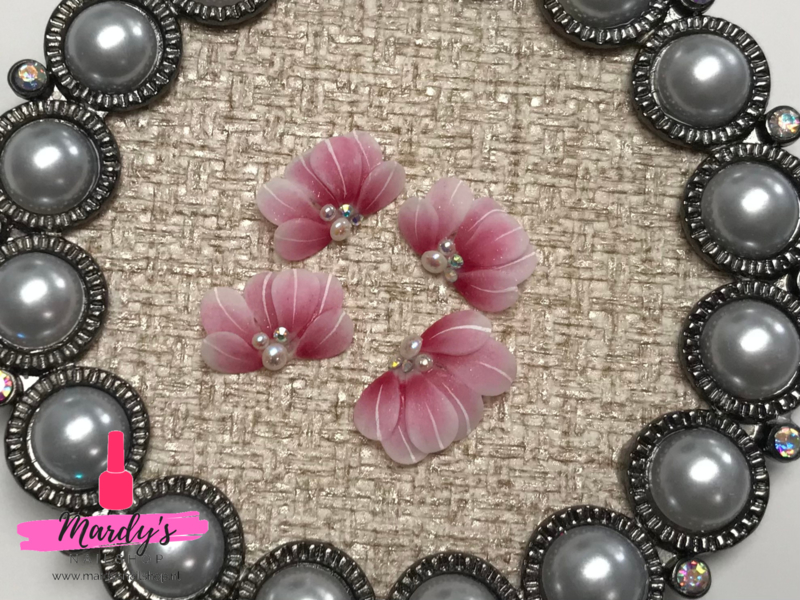3D nailart bloem acryl 24 roze