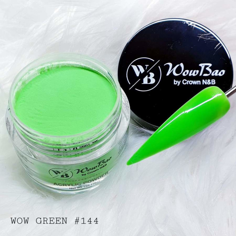 WowBao Nails acryl poeder nr 144 WOW Green 28g