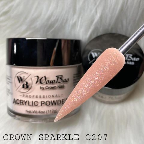 WowBao Nails acryl poeder shimmer 207 Crown Sparkle 112g