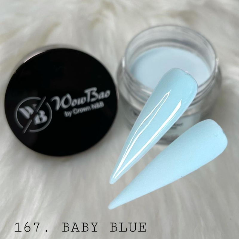 WowBao Nails acryl poeder color nr 167 Baby Blue 28g