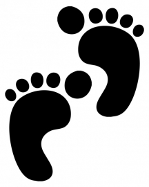 Wandsticker - baby voetjes