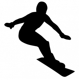 Wandsticker - snowboarder 2