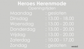 maatwerk raamfolie - Heroes herenmode