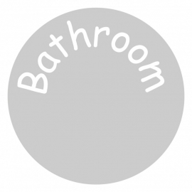 maatwerk raamfolie  - rond raam - bathroom